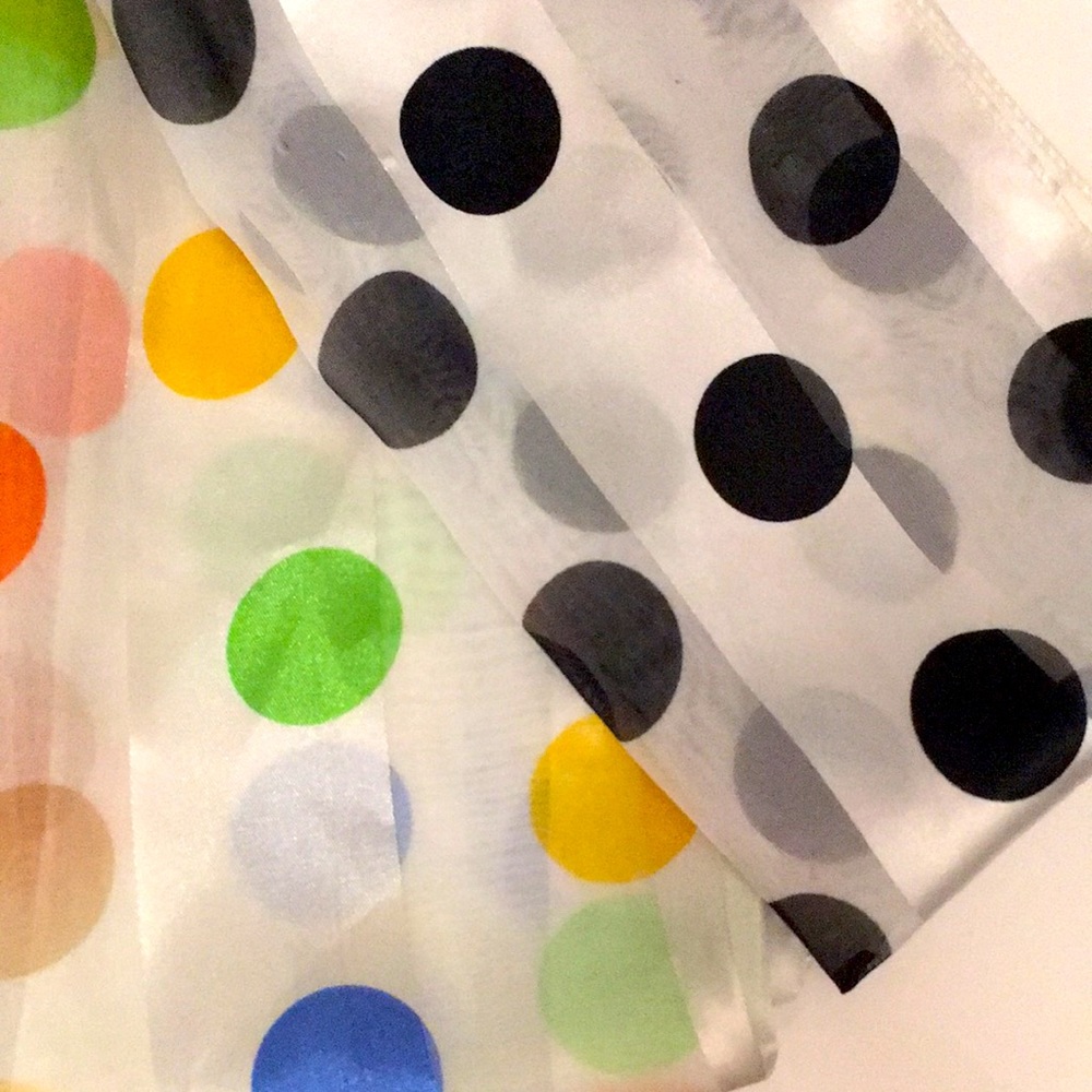 Satin and polyester square scarves